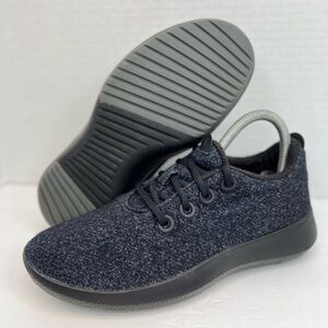 Allbirds Wool Runners Mizzles Womens Natural Black Size 7 Merino Wool Like New!